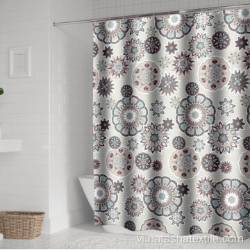 Mandala in 130g polyester rèm phòng tắm không thấm nước